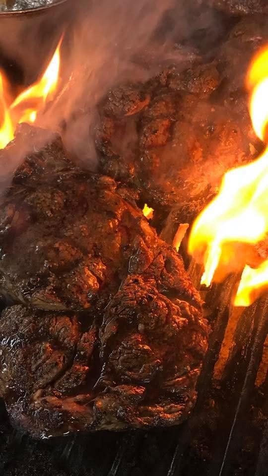 Hamburger steak from The Woodshed
